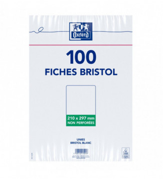Fiches bristol A5 148x210 blanches perforées - AAEMS