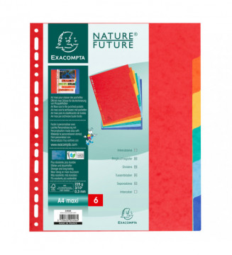 OXFORD intercalaires, format A4 maxi (pour pochettes), en PP, 11 trous,  onglets colorés, jeu A-Z