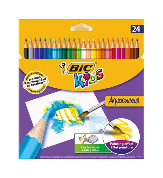 BIC Etui de 24 crayons de couleur KIDS...