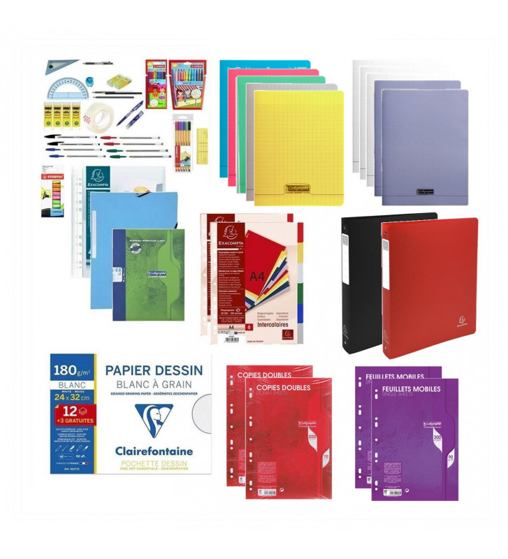 Kit de fournitures scolaires pour collégien·ne de 5ème