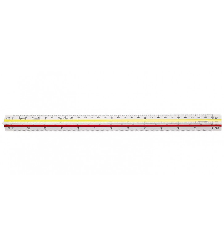 Règle D'architecte Graphoplex 30cm - Kutch Triangulaire échelle De Réduction Avec Boîtier