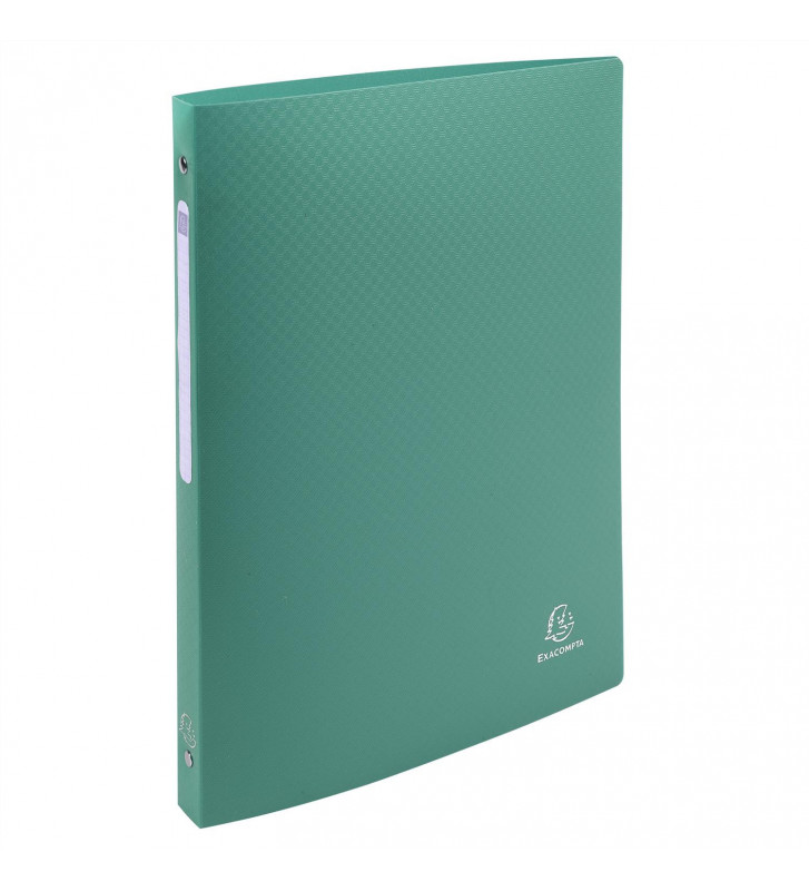 Classeur à Anneaux A4+ Grafoplas - Fermeture Zip - 4 Anneaux 25 Mm - Vert Clair - Polypropylène - Pour École/Bureau