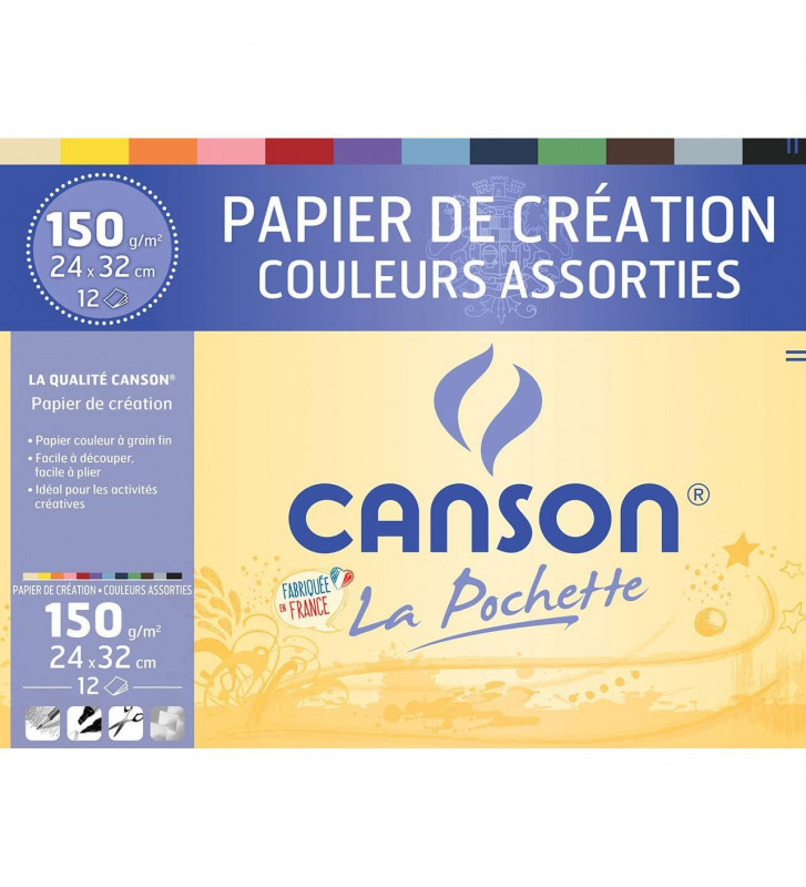 Canson Lot de 2 Papier à dessin 24 x 32 c Vives