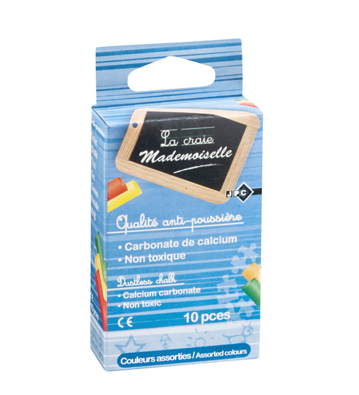 WONDAY Boîte de 10 craies anti-poussière coloris Blanc WONDAY Boîte de 10 craies anti-poussière coloris Blanc