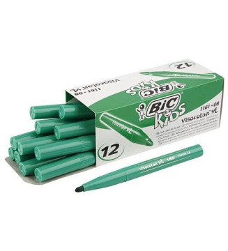 Boîte de 12 feutres de coloriage KIDS VISACOLOR XL Pointe large Bloquée Vert