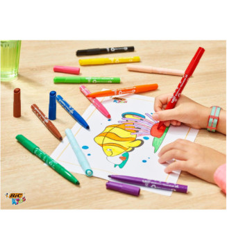 Class Pack 96 feutres KIDS VISACOLOR XL Pointe large 12 Couleurs assorties