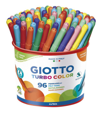 Pot de 96 feutres Turbo Color pointe fine couleurs assorties