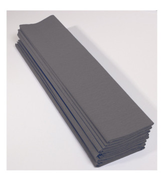 Paquet 10 Feuilles Crépon M75 2.5x0.5m gris