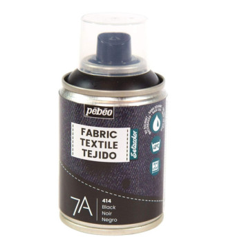 Peinture en Spray 7A - 100ml Spécial Textiles Naturels et Synthétiques noir