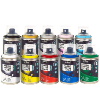 Peinture en Spray 7A - 100ml Spécial Textiles Naturels et Synthétiques noir
