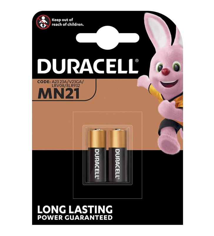 Blister de 2 Piles alarme et télécommande MN21 12V sous blister