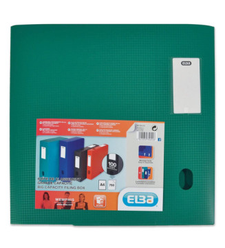 Boite Classement Polypropylène Memphis à Plat - Dos 100mm - 240x320mm - Vert