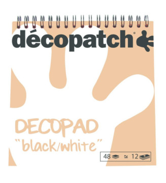 Bloc color Decopad noir et blanc - Blanc/noir