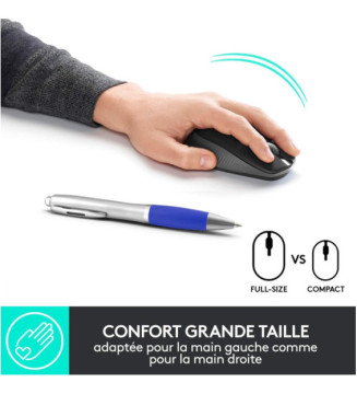 Souris sans fil M190  design ambidextre