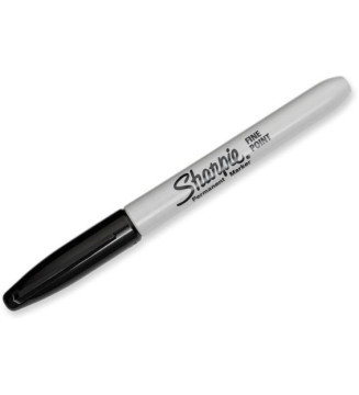 Pochette de 12 Marqueurs Permanents Pointe fine Noir