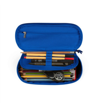 Trousse, polyester, oval, bleu