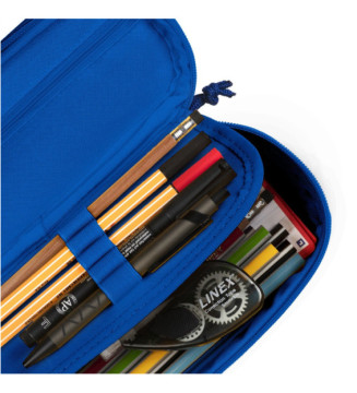 Trousse, polyester, oval, bleu