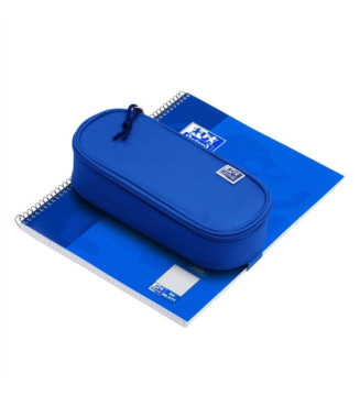 Trousse, polyester, oval, bleu
