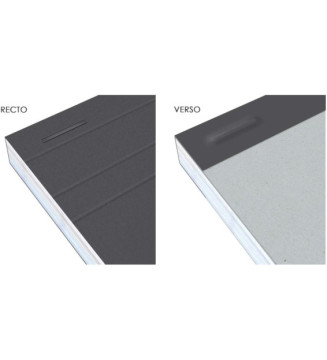 Bloc-notes A5 quadrillé 80 feuilles 80g Modèle Gris