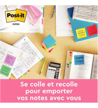 Bloc cube 450 feuilles 76 x 76 mm 5 teintes Bleu pastel