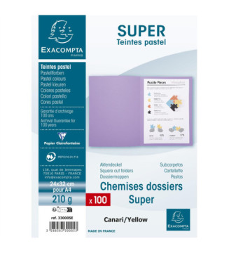 Paquet 100 chemises SUPER 210 - 24x32cm - Canari