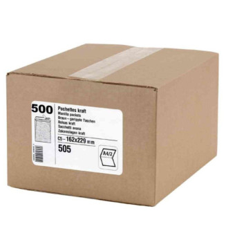 Boîte de 500 enveloppes blanches DL 110x220 80 g  fenêtre 45x100