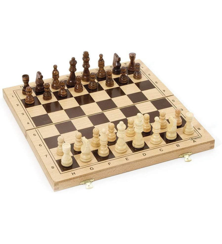 Jeux de Société-Jeu d'Echecs - Coffret Pliant en Bois