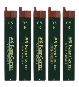 boite de 12 mines pour porte-mine 0,5 mm Super-Polymer 9065 S- dureté B