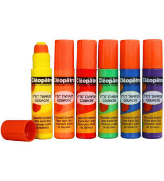 Lot de 6 P’tits Tampons Gouache 50ml