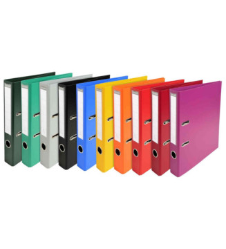 Classeur à levier PVC A4 dos de 50mm. - Couleurs assorties
