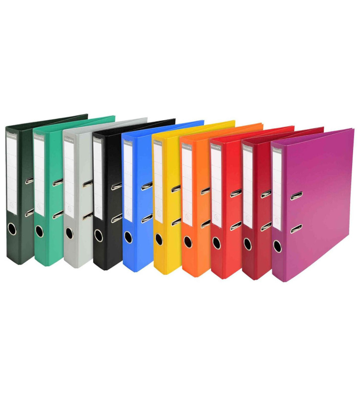 Classeur à levier PVC A4 dos de 50mm. - Couleurs assorties