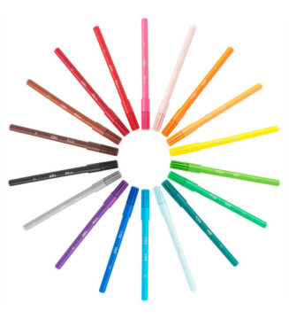 Pot de 36 feutres de coloriage KIDS VISA Pte fine bloquée 24 Couleurs assorties