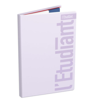 Agenda Scolaire L'ETUDIANT Journalier 15x20cm 352p Couv PVC ouatiné Lilas