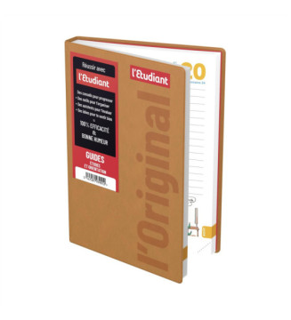 Original Agenda Scolaire l'Etudiant Journalier 15x20cm 352p Couv PVC beige