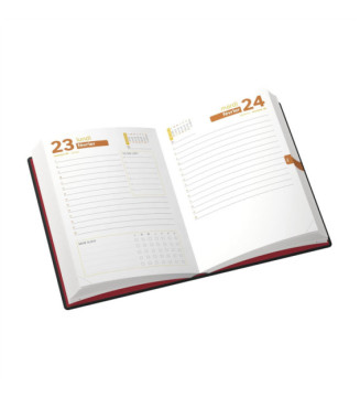 Original Agenda Scolaire l'Etudiant Journalier 15x20cm 352p Couv PVC beige