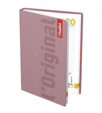Original Agenda Scolaire l'Etudiant Journalier 15x20cm 352p Couv PVC rose