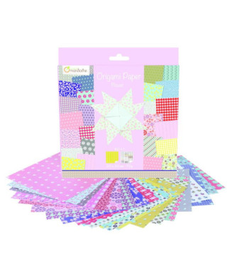 Origami Paper Flowers, 20 x 20 cm, 60 feuilles, 70g