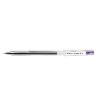 Stylo roller à encre gel G-TEC-C4 pointe ultra fine 0,4mm Trace 0,2mm Violet