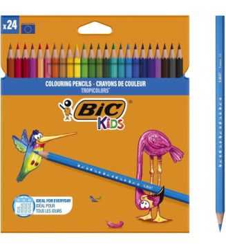 Etui lot de 24 crayons de couleur KIDS TROPICOLORS