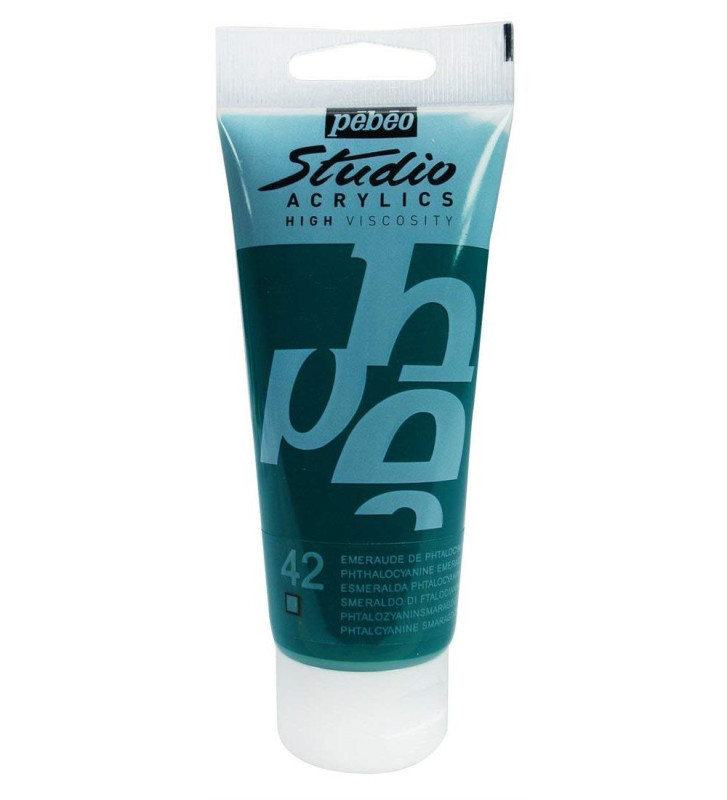 Peinture Studio Acrylique Tube Emeraude de Phatolcyanine 100 ml