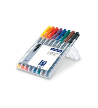 Etui de 8 Marqueurs Lumocolor Permanent 318F Pointe Fine Assortis