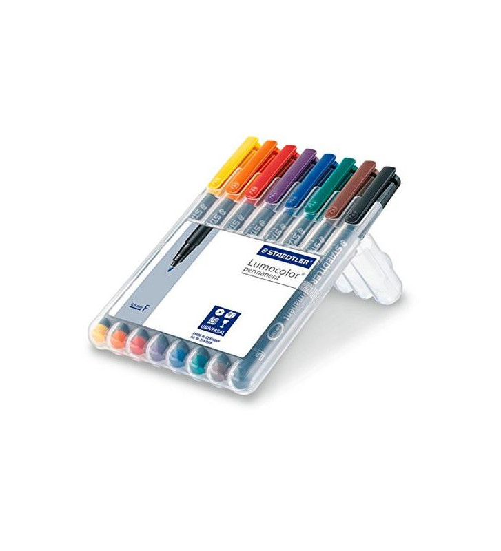 Etui de 8 Marqueurs Lumocolor Permanent 318F Pointe Fine Assortis