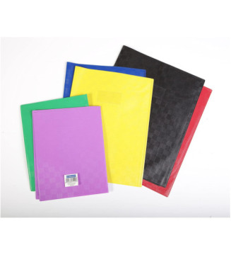 Protège-cahier Madras PVC 22/100e Avec Rabat Marque page 17x22 rouge