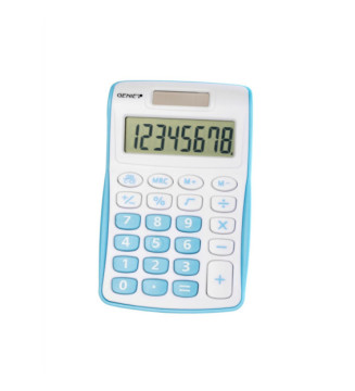 Calculatrice 120 B 8 chiffres (Dual Power (Pile, solaire), design compact bleu