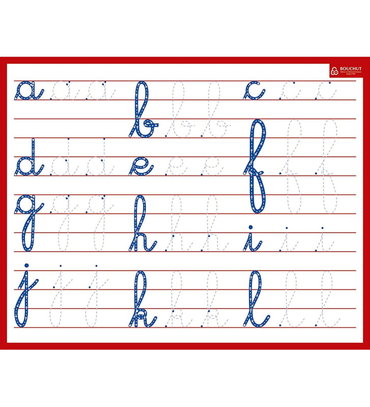 Ardoise rigide effaçable à sec Minuscules Cursives 21 x 26,5 cm