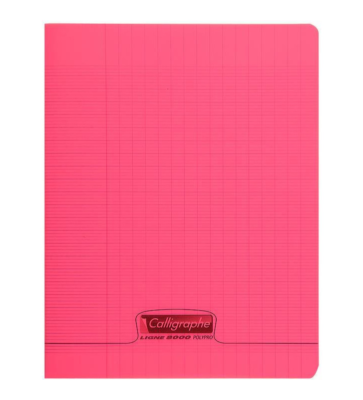 Cahier piqué POLYPRO 24x32 cm 48p séyès 90g Rouge