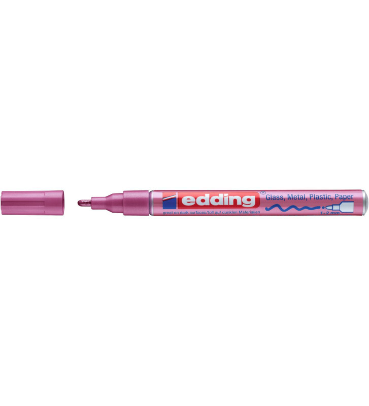 Marqueur Peinture Brillante 751 Rose Métallisé Pointe Fine 1-2 mm