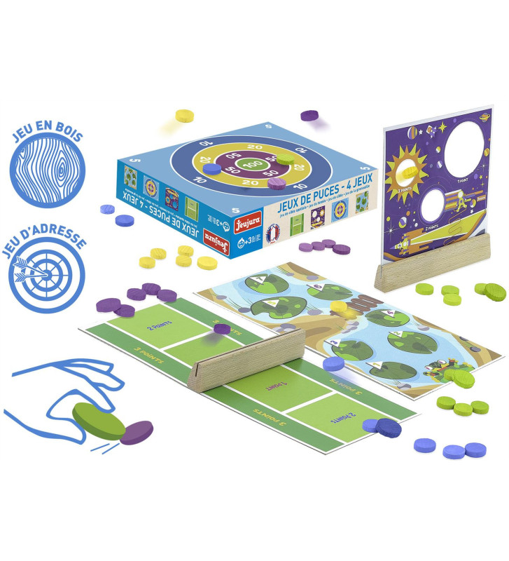 Jeux de Puces – 4 jeux – Puces en bois