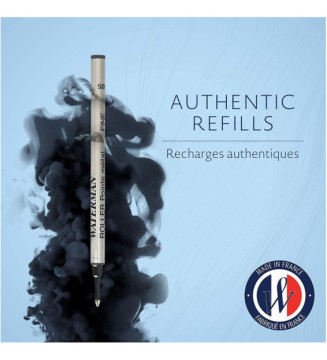 Recharge Rollerball Pointe Fine Noire