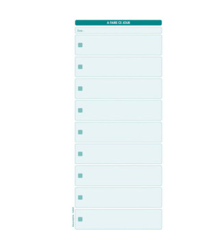 Carnet spiralé 29,7x14cm - A faire ce jour - 125 feuilles